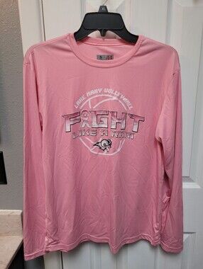 A4 light pink long-sleeve athletic crewneck shirt Sz S